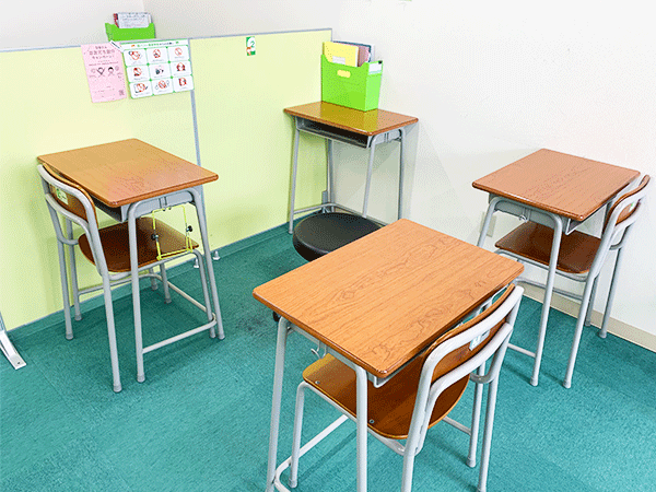 若林荒井教室の様子：集中して勉強ができる環境です。