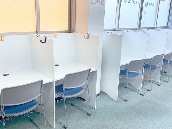坂下教室の様子：授業がない日に自習に来ることもできます。