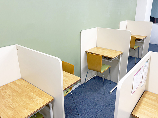 高根沢教室の様子：自習室は開校日にいつでも利用OK！事前予約不要！