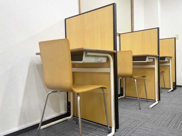 小山城東教室の様子：自習室は、授業がない日でも気軽にご利用いただけます！